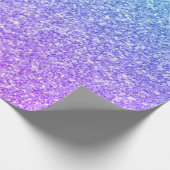 Paarse tot blauwe ombre faux textuur cadeaupapier (Hoek)