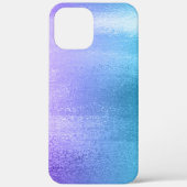 Paarse tot blauwgroen ombre glanzende achtergrond Case-Mate iPhone case (Achterkant)