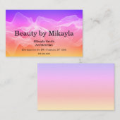 Paarse tot Oranje Verloop met Witte Rookschoonheid Visitekaartje (Voorkant / Achterkant)