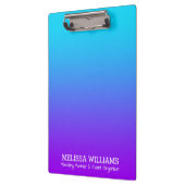 Paarse tot turquoise blauw verloop klembord (Links)