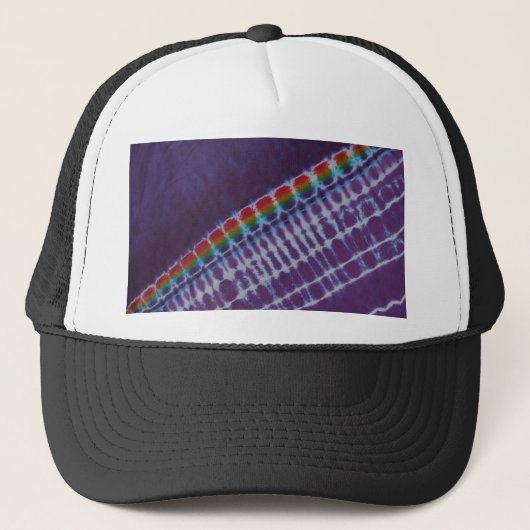 Paarse Tracks Tie Dye Trucker Pet (Voorkant)