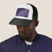 Paarse Tracks Tie Dye Trucker Pet (In situ)