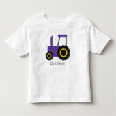 Paarse tractor kinder shirts (Voorkant)