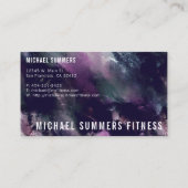 Paarse trainer Gym Coach Wecht Dumbbell Visitekaartje (Achterkant)