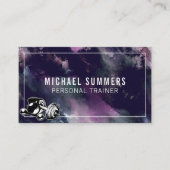 Paarse trainer Gym Coach Wecht Dumbbell Visitekaartje (Voorkant)