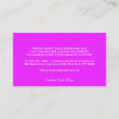 Paarse trainer Gym Yoga Visitekaartje (Achterkant)