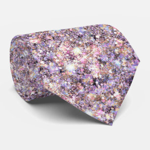 Paarse Treasure Mermaid Glitter Neutrale Tonen Stropdas