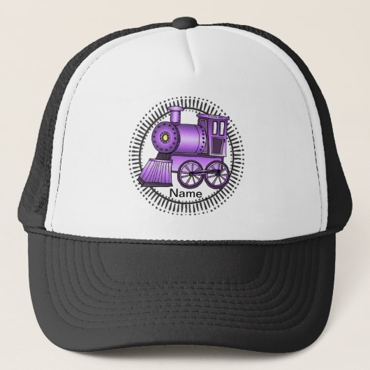 Paarse trein trucker pet (Voorkant)