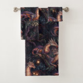 Paarse trekkers in bomen bad handdoek (Insitu)