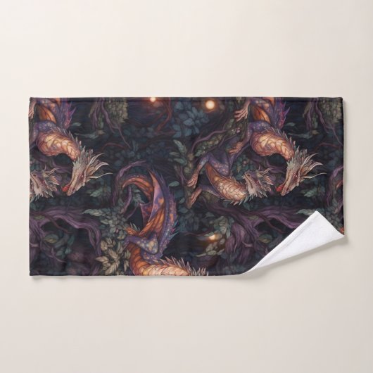 Paarse trekkers in bomen bad handdoek (Handdoek)