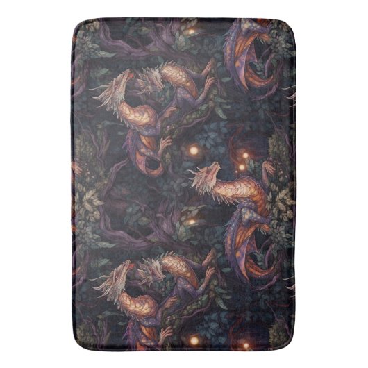 Paarse trekkers in bomen badmat (Voorkant Verticaal)