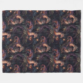 Paarse trekkers in bomen fleece deken (Voorkant (Horizontaal))