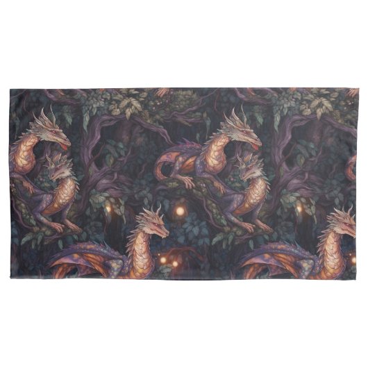 Paarse trekkers in bomen kussensloop (Voorkant-Links)