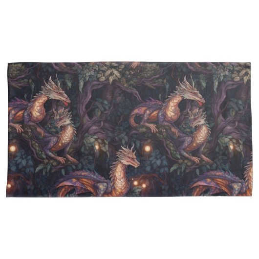 Paarse trekkers in bomen kussensloop (Voorkant-Rechts)