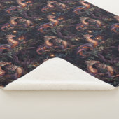 Paarse trekkers in bomen sherpa deken (3/4)