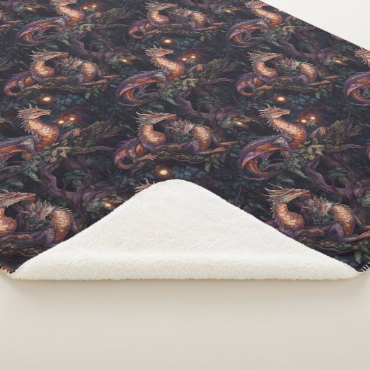 Paarse trekkers in bomen sherpa deken (3/4)