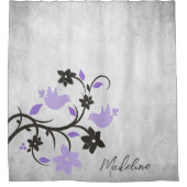 Paarse trekvogels — Showgordijn Douchegordijn (Voorkant)