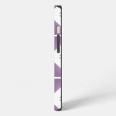 Paarse Trendy Driehoek Patroon iPhone Hoesje (Linkerkant)