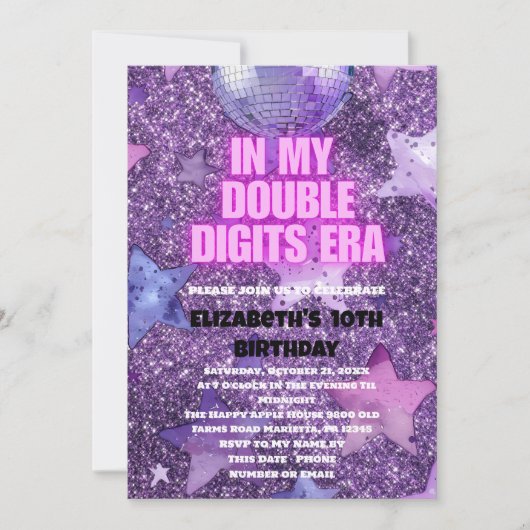 Paarse trendy in mijn dubbele cijfers tijdperk ver kaart (Voorkant)