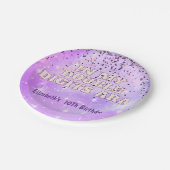 Paarse trendy in mijn dubbele cijfers tijdperk ver papieren bordje (Gekanteld)