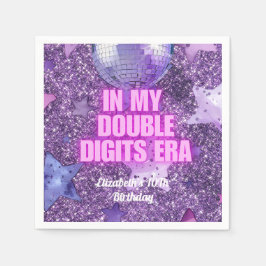 Paarse trendy in mijn dubbele cijfers tijdperk ver servet