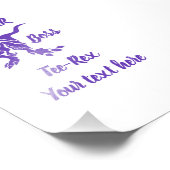 Paarse Trex de baas Dino Foto Afdruk (Hoek)