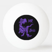 Paarse Trex de baas Dino Pingpongbal (Voorkant)