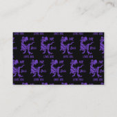 Paarse Trex de baas Dino Visitekaartje (Voorkant)