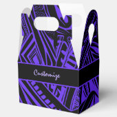 Paarse tribale Abstract Bedankdoosjes (Geopend)