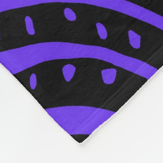 Paarse tribale Abstract Fleece Deken (Hoek)