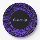 Paarse tribale Abstract Papieren Bordje (Voorkant)