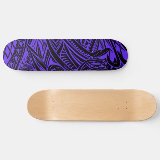 Paarse tribale Abstract Persoonlijk Skateboard (Horizontaal)