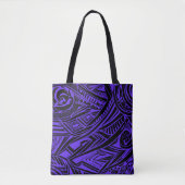 Paarse tribale Abstract Tote Bag (Voorkant)