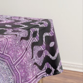 Paarse tribale golven Patroontablet Tafelkleed (Voorbeeld)