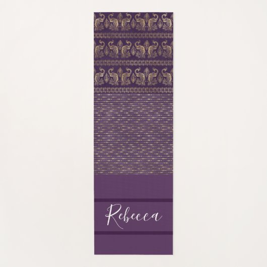 Paarse tribale monogram naam Yoga Mats Yogamat (Voorkant)