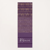 Paarse Tribale Monogram Naam Yoga Matten (Voorkant)