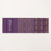 Paarse Tribale Monogram Naam Yoga Matten (Voorkant (horizontaal))