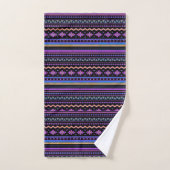 Paarse tribale ontwerp bad handdoek (Handdoek)