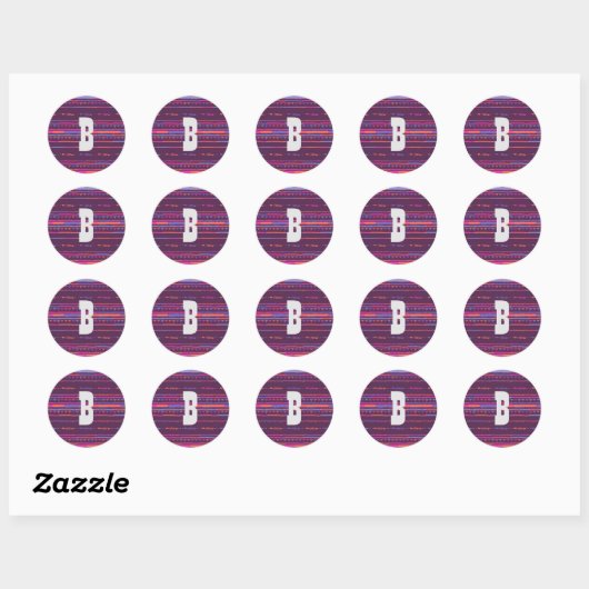 Paarse tribale Stickers en envelopsluitingen (Vel)