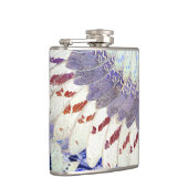 Paarse tribale vlinderkunst decopatroon heupfles (Rechts)