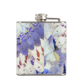 Paarse tribale vlinderkunst decopatroon heupfles (Achterkant)