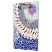 Paarse tribale vlinderkunst decopatroon klembord (Links)