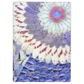 Paarse tribale vlinderkunst decopatroon klembord (Achterkant)