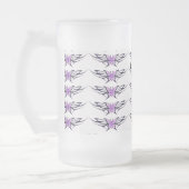 paarse tribale vlinders matglas bierpul (Links)