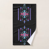 Paarse tribale vormgeving bad handdoek (Handdoek)