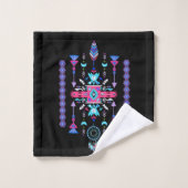 Paarse tribale vormgeving bad handdoek (Wasdoekje)