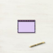 Paarse tribale vormgeving post-it® notes (Op bureau)
