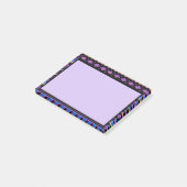Paarse tribale vormgeving post-it® notes (Schuin)