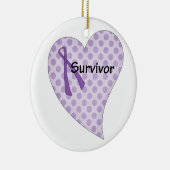 Paarse tribune en overlevingsorament keramisch ornament (Rechts)