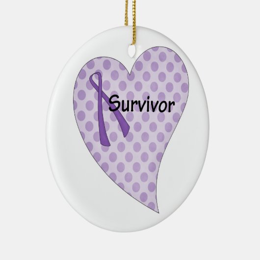 Paarse tribune en overlevingsorament keramisch ornament (Rechts)